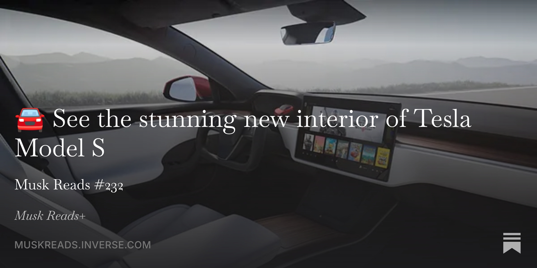 🚘 See the stunning new interior of Tesla Model S